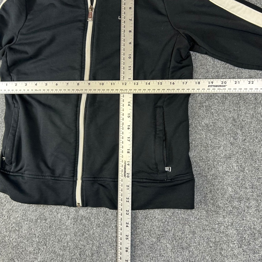 Lauren Ralph Lauren Active Womens Black White Stripe Track Jacket Small L-RL - Picture 5 of 6